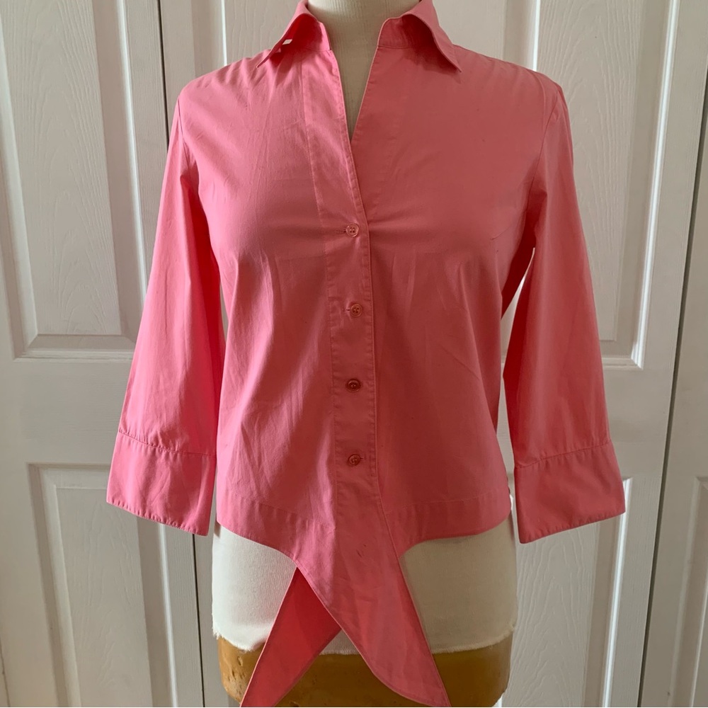 I t w by claude brown button-up shirt in pink 100% cotton